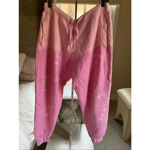 Pants - La Detresse Womens Pink Tie-Dye Jogger Sweatpants